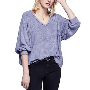 Free People Take It Off Pullover Sweater Titanium